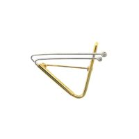 Two-tone gold dynamic brooch with zirconia