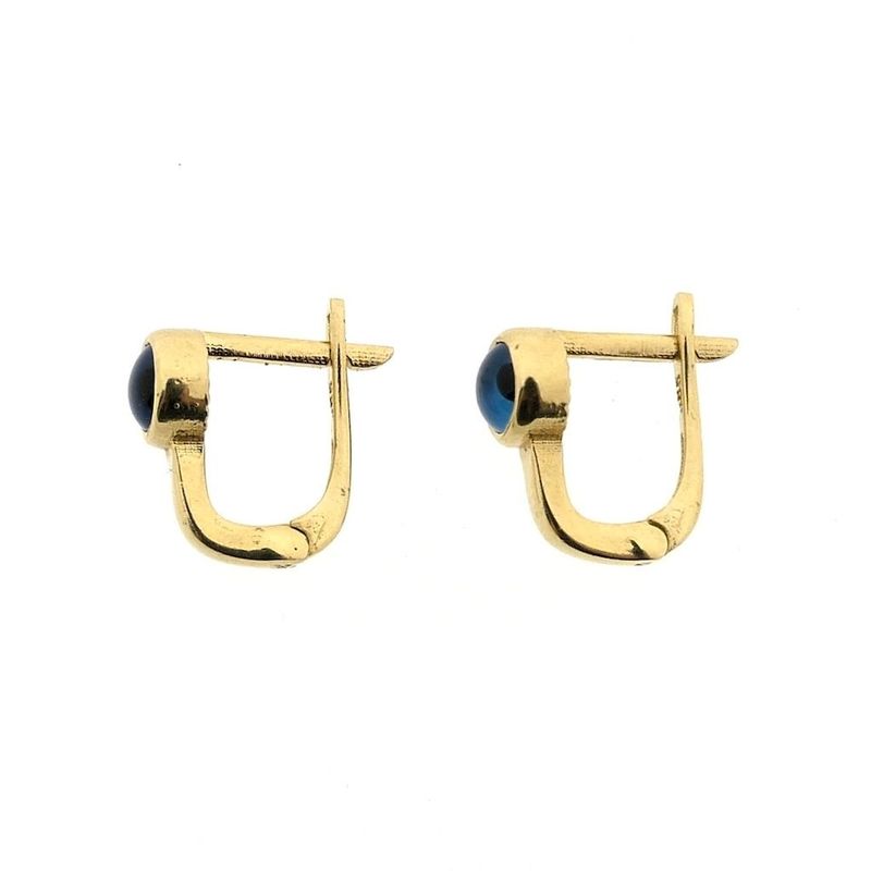 Image 5 of Gold stud earrings with Nazar (Lucky Eye)