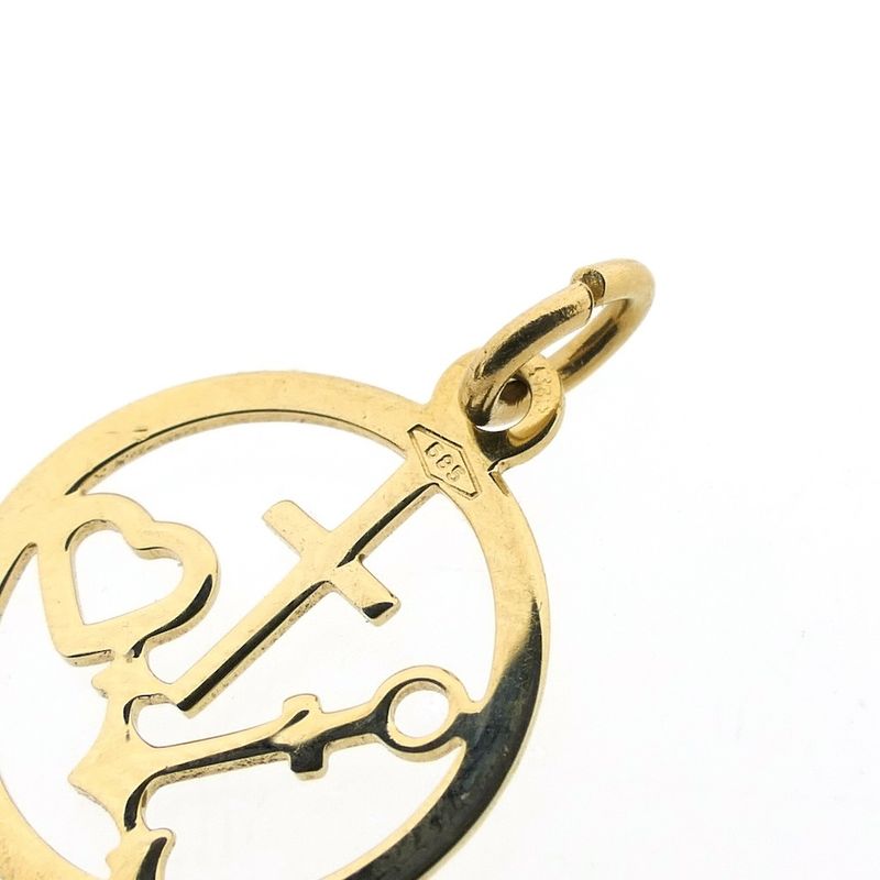 Image 7 of Gold pendant; Faith, hope, and love