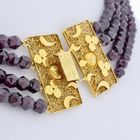 Image 8 of Antique beaded necklace with gold decorative clasp