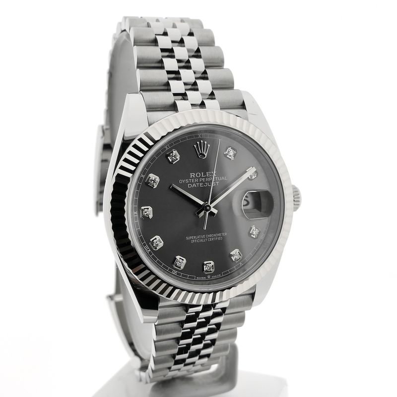 Image 3 of Rolex Datejust 41mm 'Rhodium Diamond Dial' 126334; Automatic men's watch