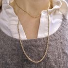 Image 4 of Golden twisted link chain.