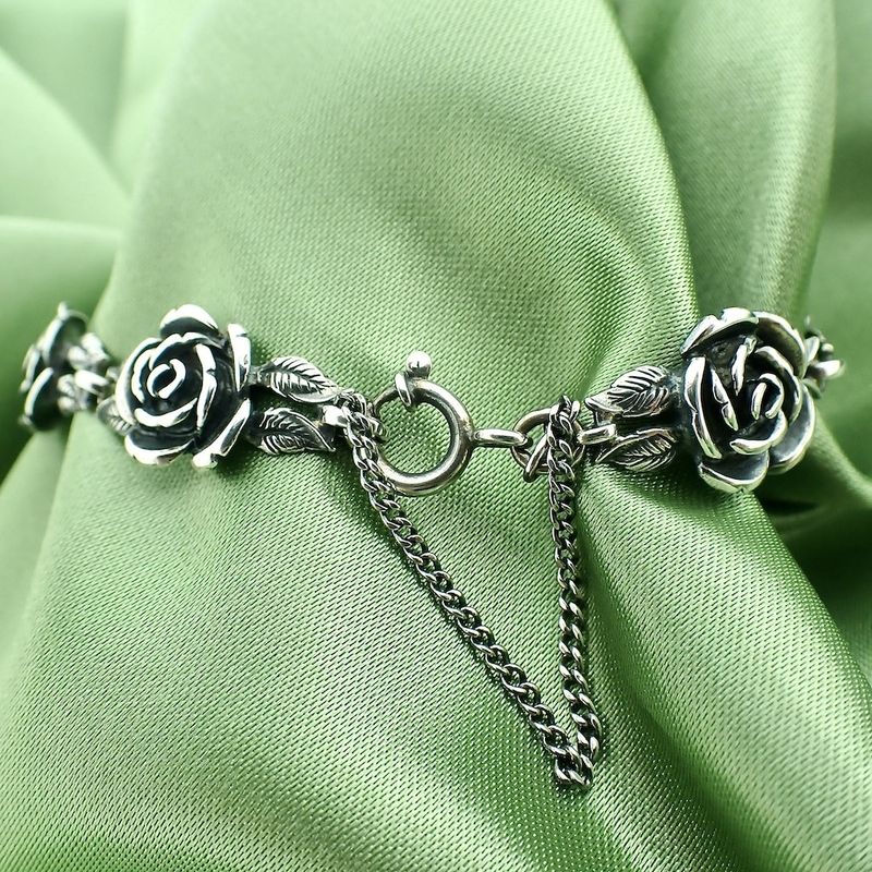 Image 5 of Vintage silver rose bracelet | 19 cm