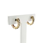 Image 4 of 9 crt. stud earrings with pink and clear sapphires