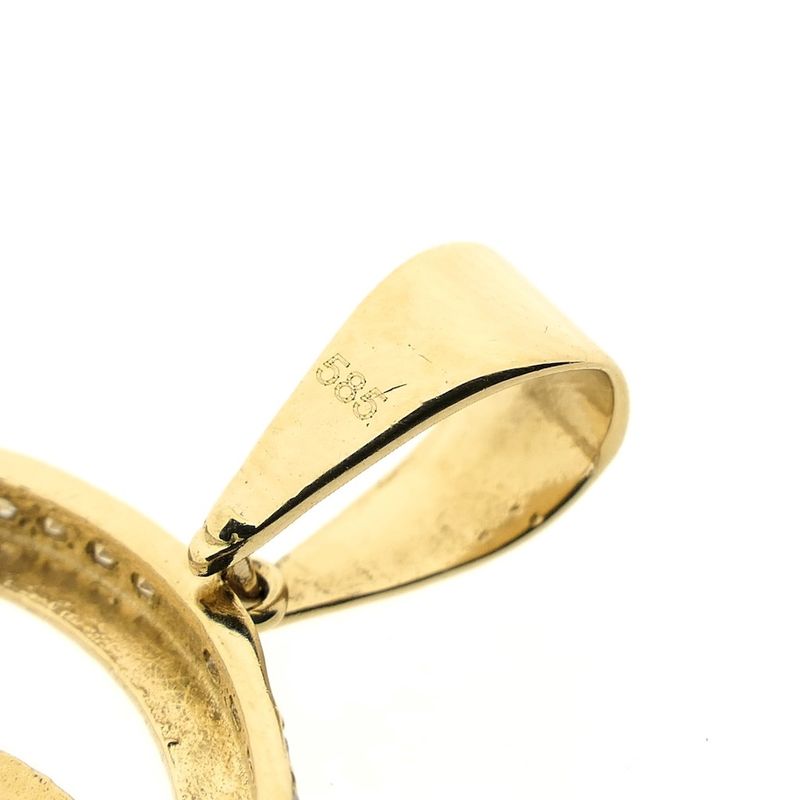 Image 4 of Gold Chanel pendant with zirconia