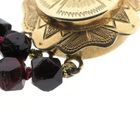 Image 7 of Antique garnet bead necklace with gold decorative clasp.