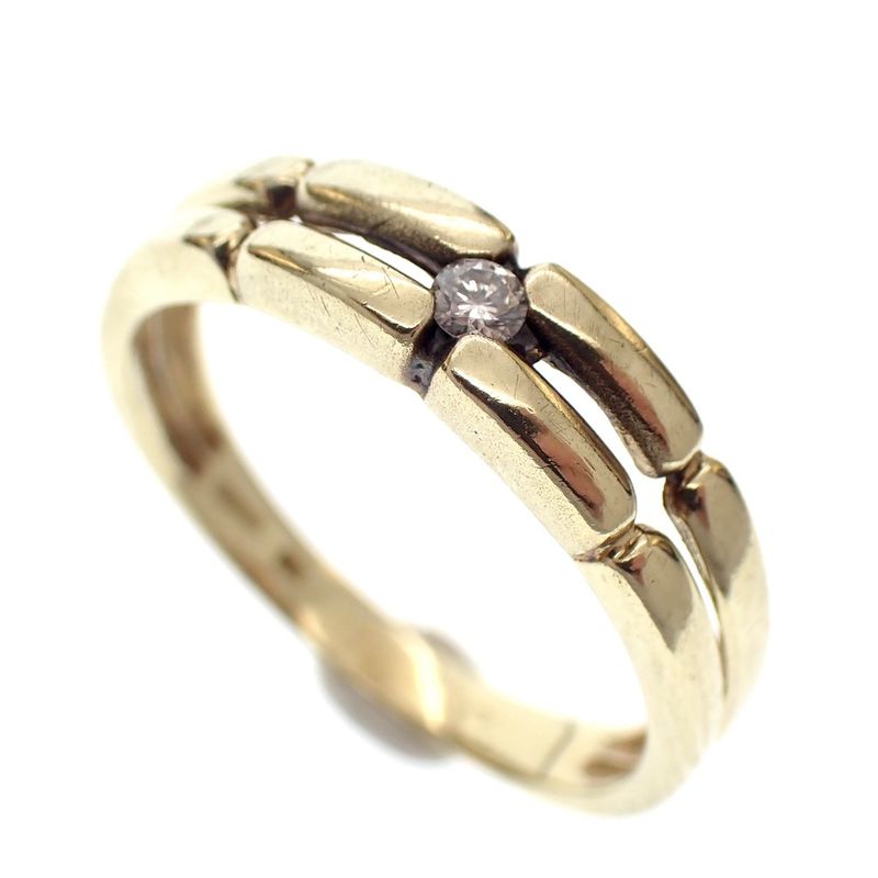 Image 1 of Desiree gold subtle ring with diamond; 0.04 ct.