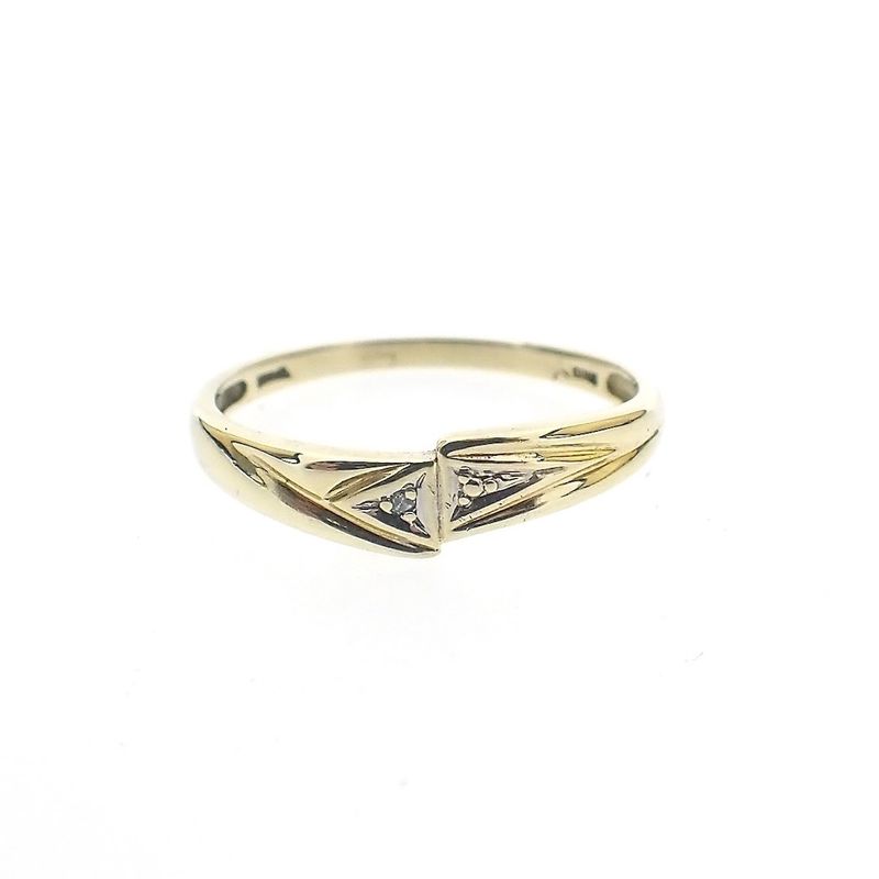 Image 3 of Golden fantasy ring with diamond | 0.005 ct.