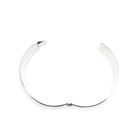 Image 5 of Wide Silver Slave Bracelet; Size S/M