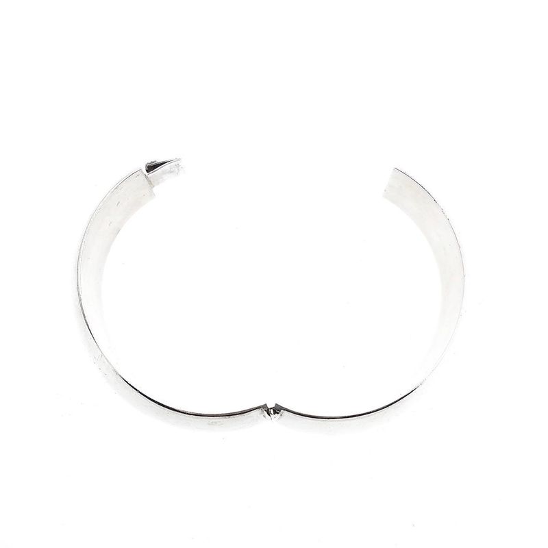 Image 5 of Wide Silver Slave Bracelet; Size S/M