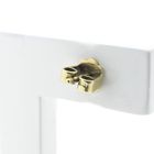 Image 4 of Vintage gold floral stud earrings with diamond; 0.04 ct.