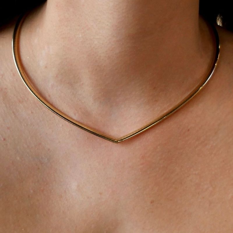 Image 10 of Gold Omega link necklace