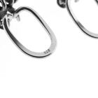 Image 6 of Silver domed earrings; Fantasy design