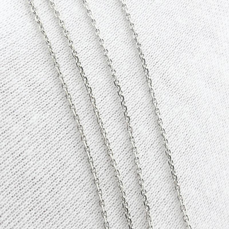 Image 6 of White gold anchor link necklace