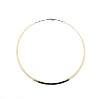 Gold Omega link necklace | 41 cm