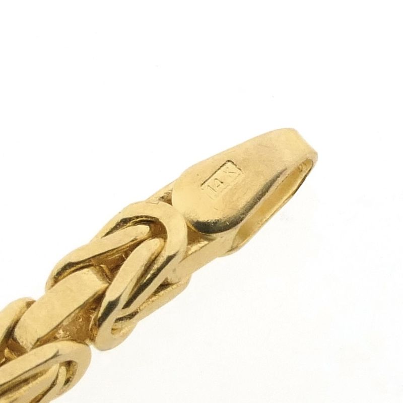 Image 10 of Gold square king chain | 61.5 cm