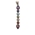 Image 1 of Silver pendant with rainbow zirconia