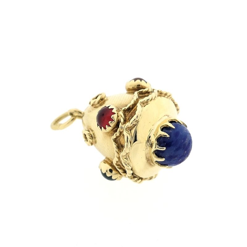 Image 4 of Gold pendant with mix of gemstones