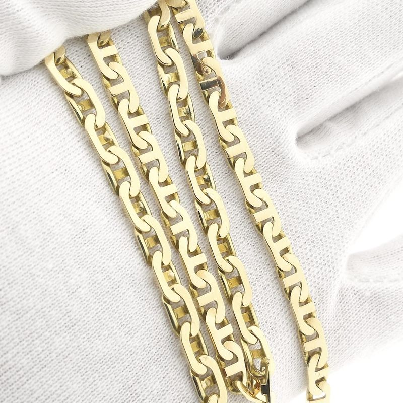 Image 9 of Solid gold navy link chain