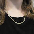 Image 9 of Gold twisted link chain | 51 cm