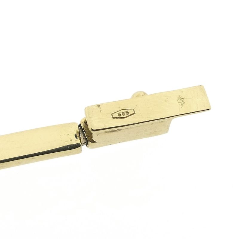 Image 6 of Two-tone gold necklace with diamond; 0.09 ct.