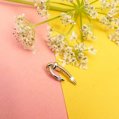 Image 2 of Two-tone gold pendant with diamond | 0.12 ct.