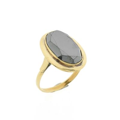 Image 1 of Gold ring with hematite