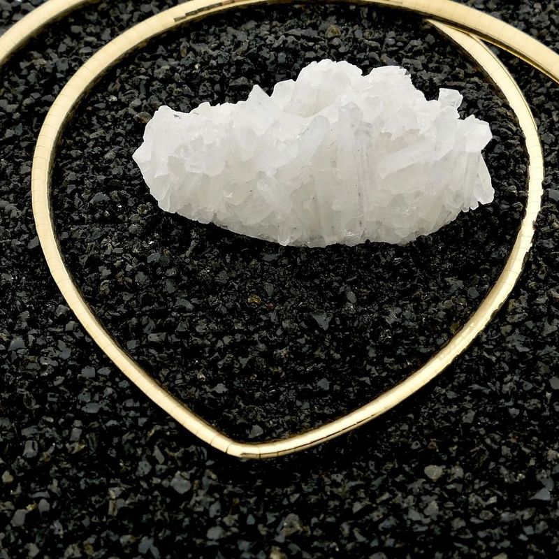 Image 2 of Gold Omega link necklace