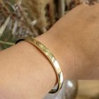 Image 7 of Gold smooth slave bracelet | Ø 65 mm