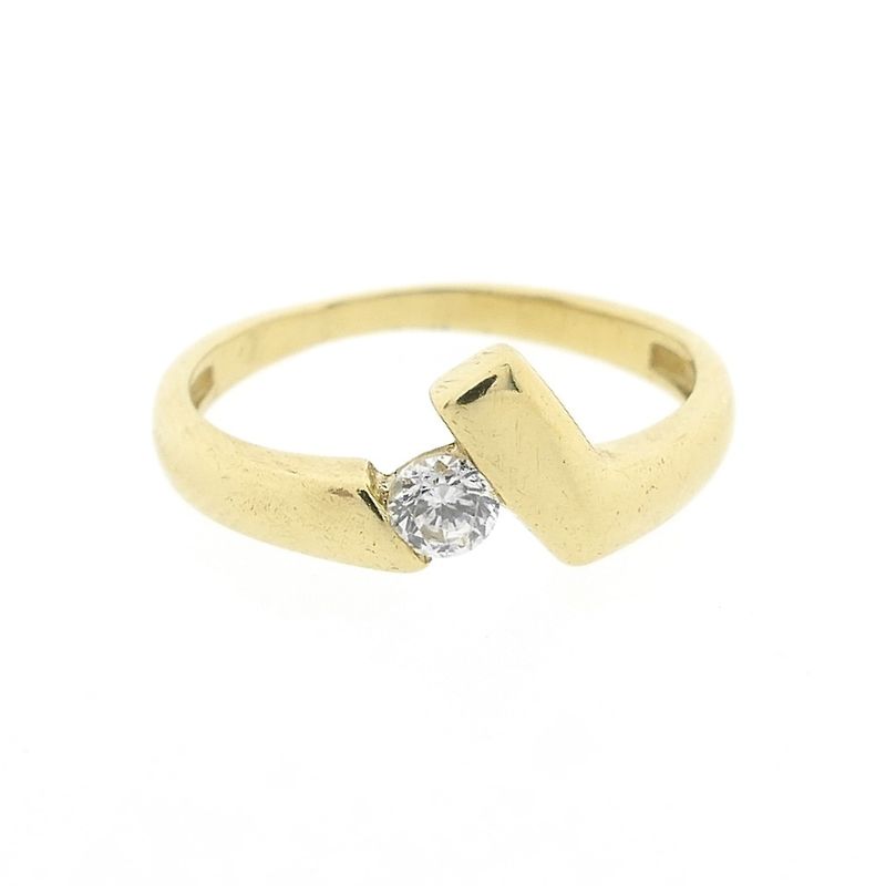 Image 3 of Golden fantasy ring with zirconia.