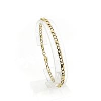 Gold Figaro link bracelet | 20.5 cm