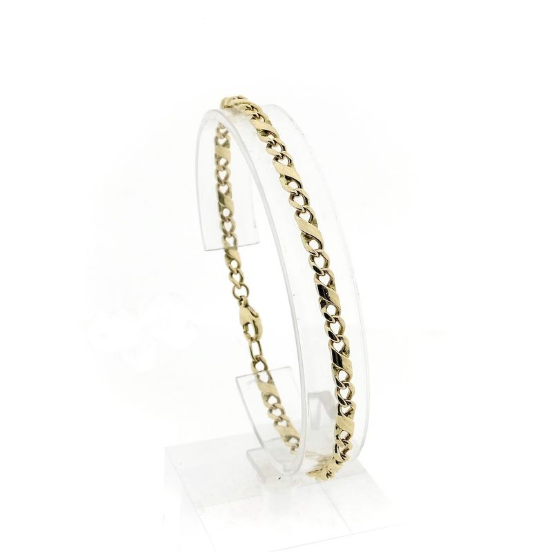 Image 1 of Gold Figaro link bracelet | 20.5 cm