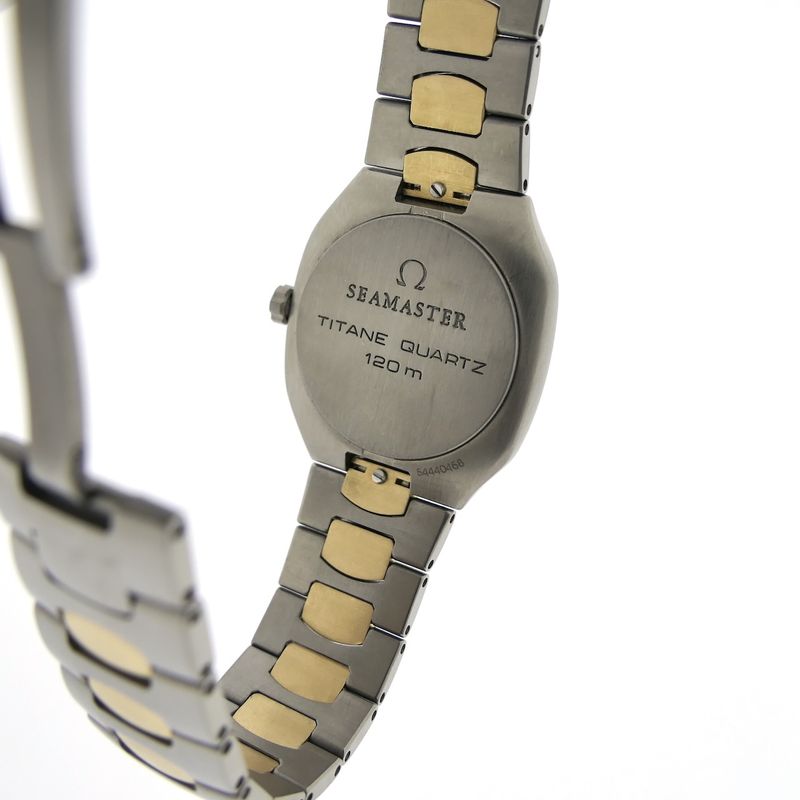 Image 9 of Omega Seamaster Polaris 'Titane' 396.0981; Unisex 18k gold/titanium watch with diamonds