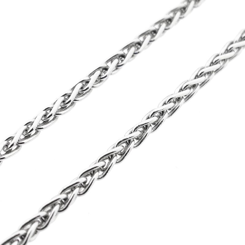 Image 6 of White Gold Square Fox Tail Necklace