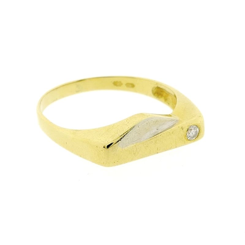 Image 5 of Two-tone gold ring with diamond