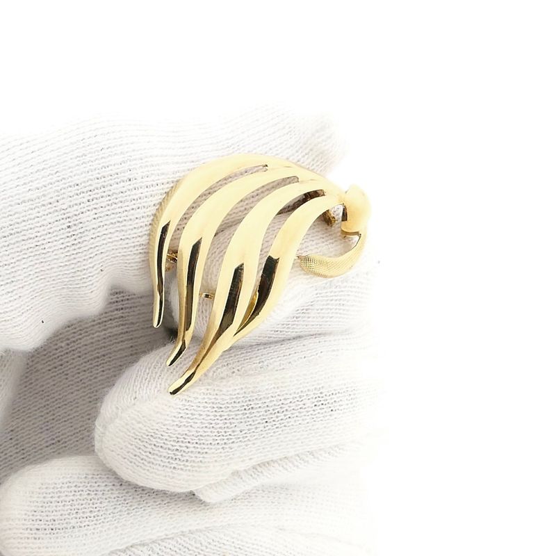 Afbeelding 12 van Gouden abstracte broche
