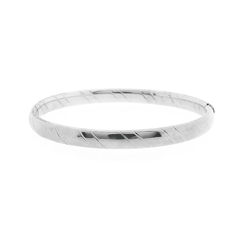 Image 1 of Silver slave bracelet with engravings | Ø 62.5 mm