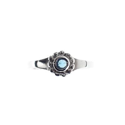 Silver children's ring with light blue zirconia Image 2 of Silver children's ring with light blue zirconia