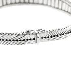 Image 4 of White gold bracelet with emerald and diamonds; 0.045 ct.