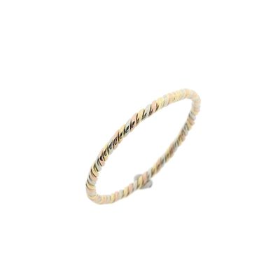 Tricolor gold twisted sliding ring Image 1 of Tricolor gold twisted sliding ring