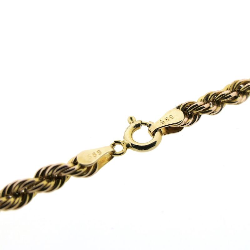 Image 6 of Two-tone gold twisted link necklace | 45 cm