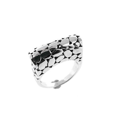 Image 1 of Silver nugget ring; Women