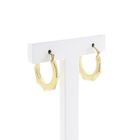 Image 3 of Gold lapidary earrings | Ø 20 mm