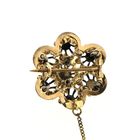 Image 5 of Gold brooch with rose-cut diamonds; Approx. 0.40 ct.