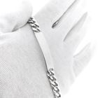 Image 8 of Solid Silver Gourmet Link Bracelet with Engraving Plate