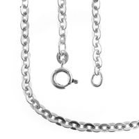 Silver long anchor link necklace | 70 cm
