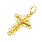Image 4 of 21 carat antique gold pendant of a cross with a corpus | Filigree technique
