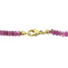 Image 4 of Pink tourmaline beaded necklace with gold clasp | 45.5 cm