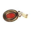 Image 4 of Gold vintage pendant with carnelian