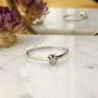 Image 2 of White gold solitaire ring with diamond | 0.05 ct.